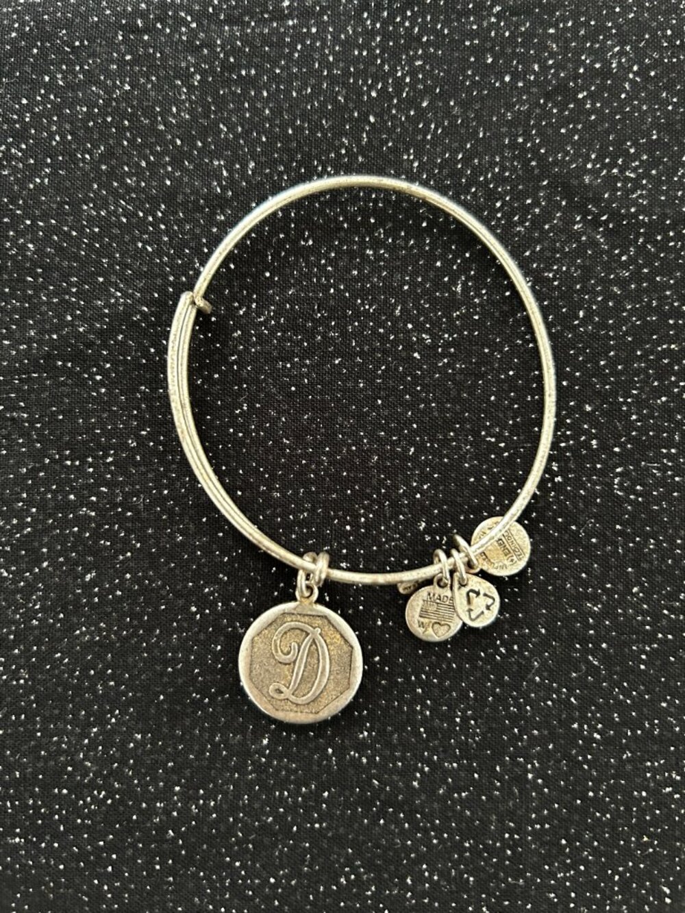 🍃 sale 🍃 Alex and Ani Charm Bangle Silver Initial D Charm Bracelet - Letter D